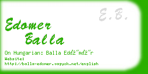 edomer balla business card